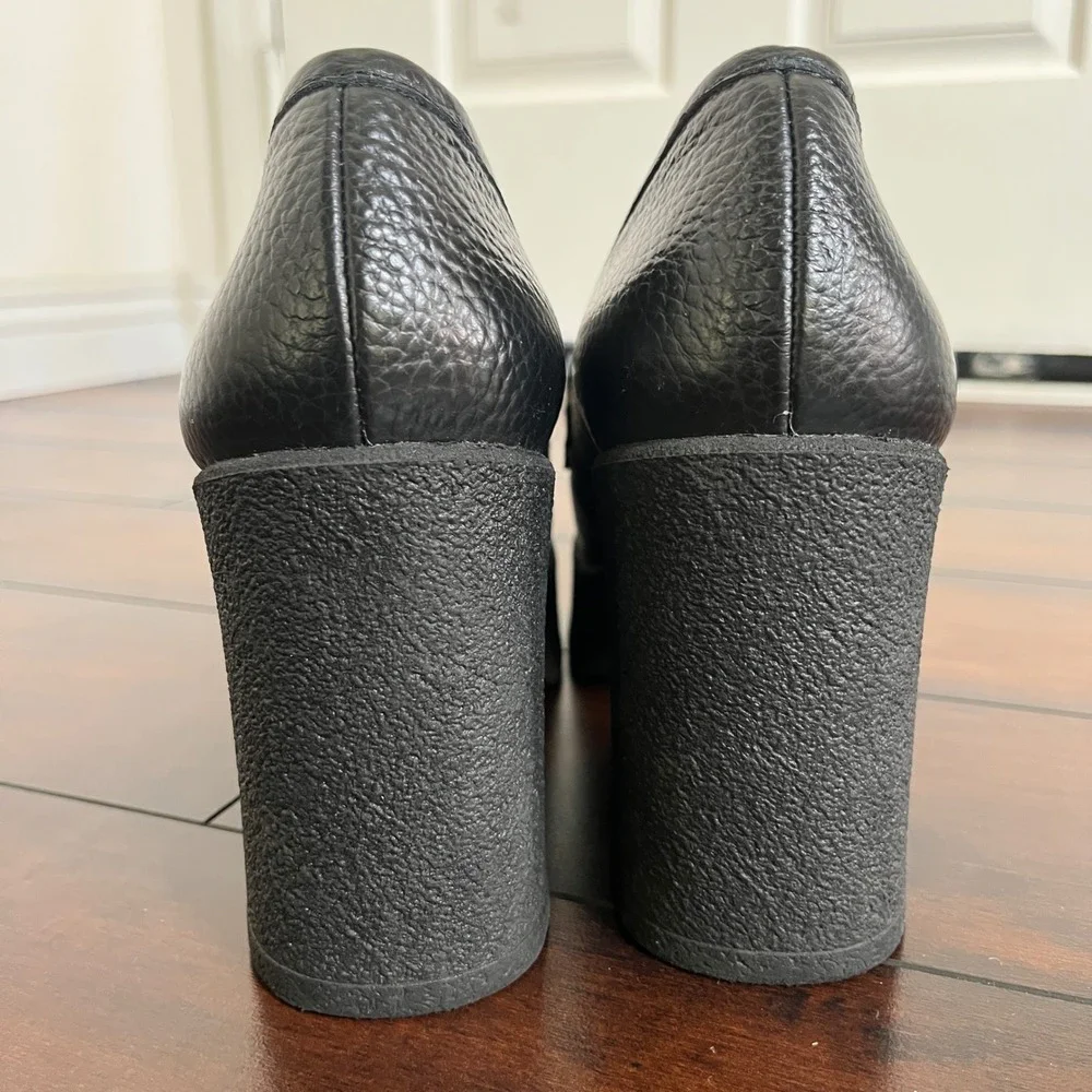 Intentionally Blank Dex Platform Heel Chunky Leather‎ size 39 Goth Grunge Mint